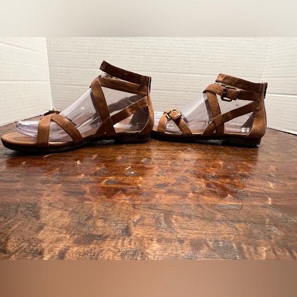 Sofft Boca Gladiator Leather Color Cognac Sandals Size 6.5 - Picture 5 of 7